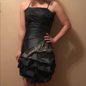 Navy blue and black formal dress